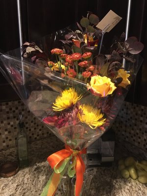 A fall floral arrangement