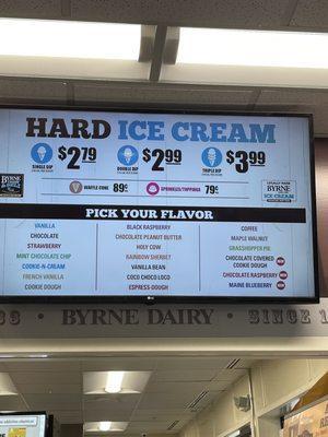 Ice cream flavors