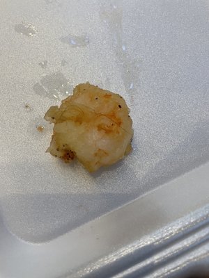 Hair cooked into my shrimp