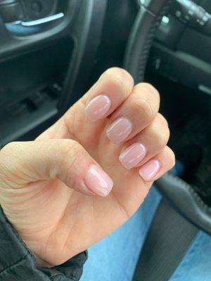 Acrylic overlay color: clear pink