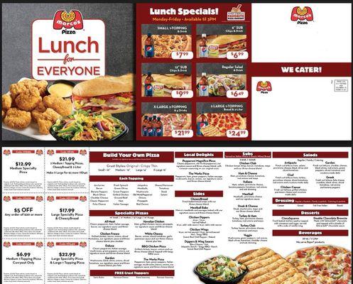 Lunch and Dinner Menus