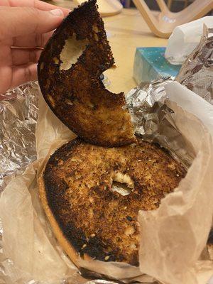 Burnt bagel