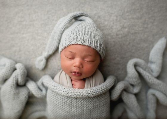 Newborn in gray