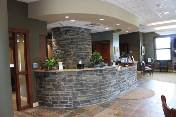 Our beautiful front desk