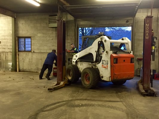 Working with the bobcat