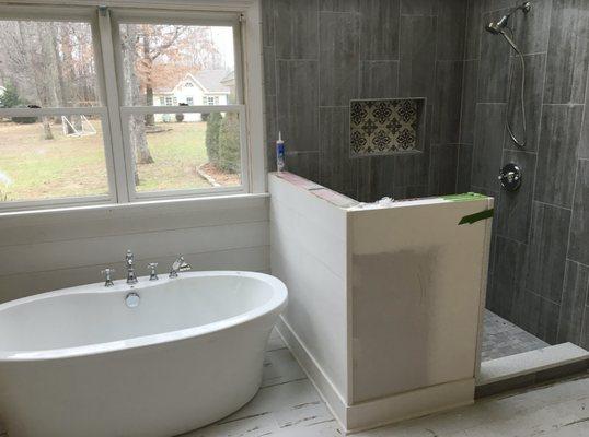 Bathtub and Shower combination