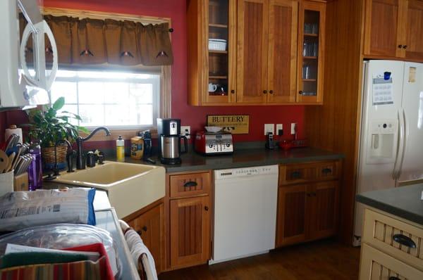 Our large country kitchen.