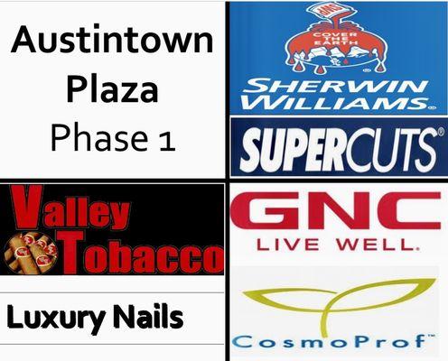 Sherwin Williams, Super Cuts, Cosmo Prof, Valley Tobacco, Luxury Nails, GNC