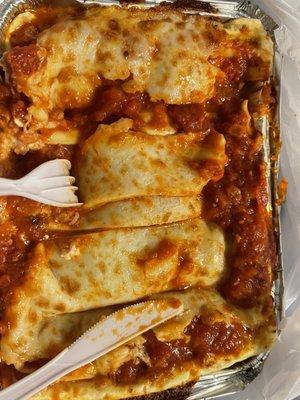 Lasagna with ground beef /meatballs