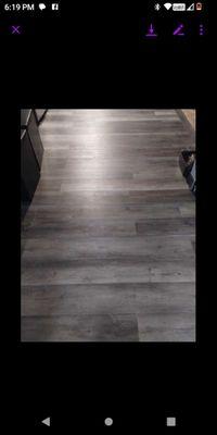 This is the finish vinyl floor I did