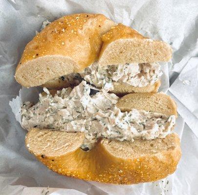 Custom Bagels -- chicken salad