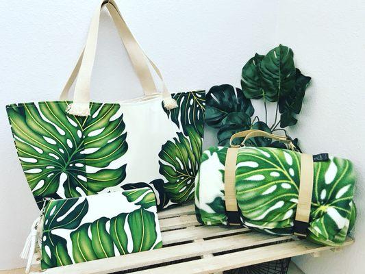 White monstera Collection by Sky Dreams LLC