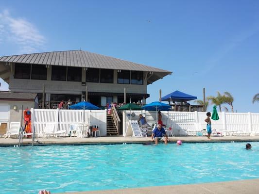 Pool steps away from the ocean....and bar