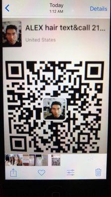 Wechat  QR code  Take a picture!  text me . I will reply all custmized each job about your hair