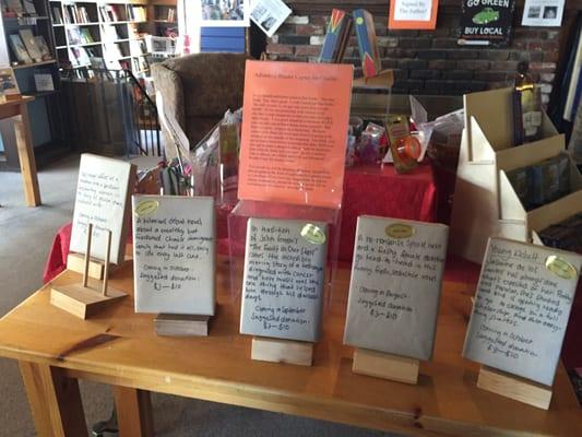 Donate to charity and go on a "blind date" with a new book. Such a cute idea!