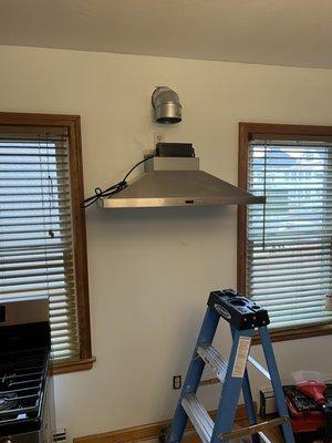 Installing vent hood