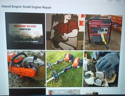 We repair  2 cycle and 4 cycle small engines