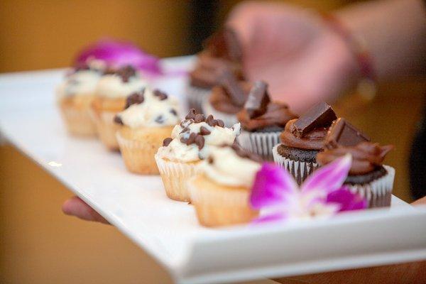 Vanilla and chocolate cupcakes