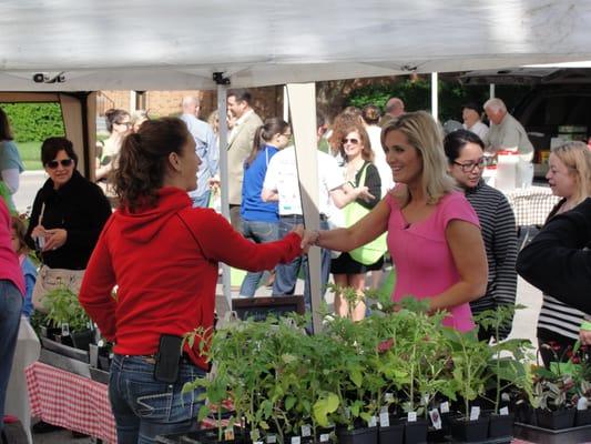 Erin Little with KMBC shops at the market.