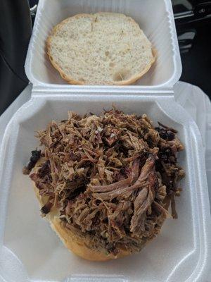 1/3 pound brisket sandwich