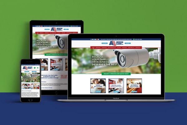 A new mobile responsive website for a client in the alarm business.  The site caters to both residential and business clients...