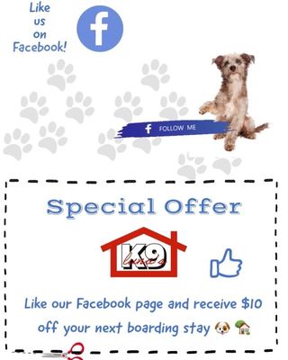 Check out our page  Give us a like  Mention this 
coupon when booking to get $10 off your next stay 

Call Today! (863)298-2427