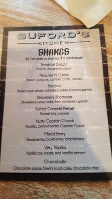 Shakes with booze isn't a novelty but I have to try the Breakfast Delight.