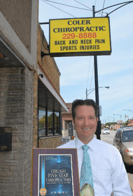 Dr. Joseph Coler outside the Coler Chiropractic office.