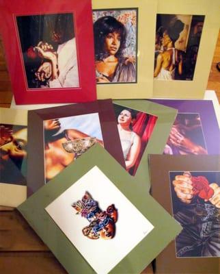 Matted prints, bookmarks and greeting cards are all hand made and printed from original paintings.