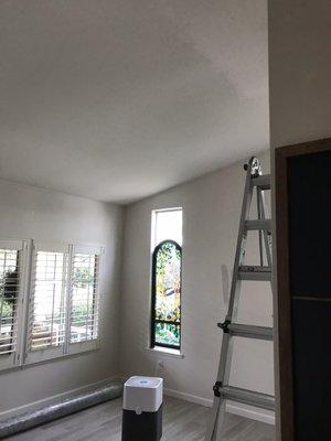 Before and after new wired ceiling fan