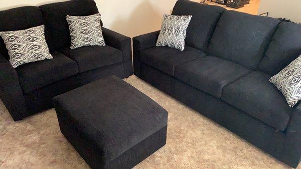 Custom couch set, $920 plus $30 delivery.