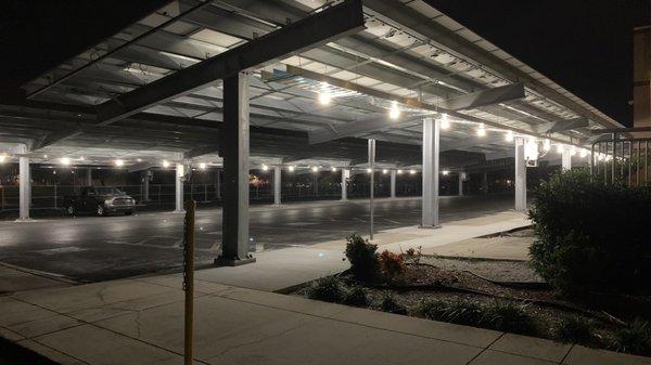 New solar parking canopy.