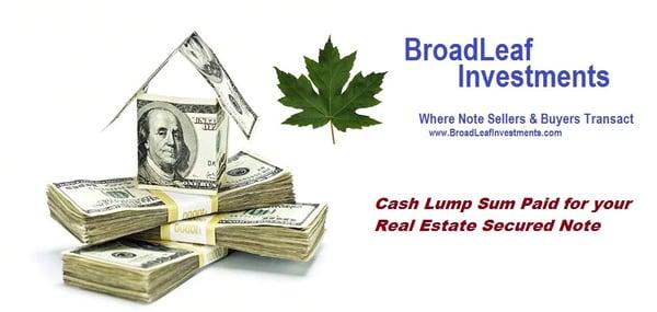 Cash Lump Sum Paid Real Estate Secured Note