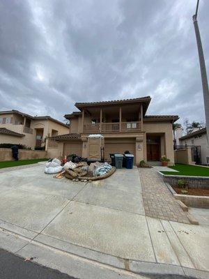 Yard renovation in progress