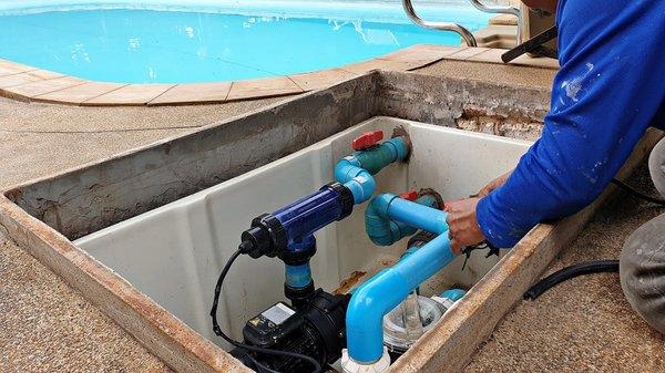 Swimming pool equipment repair