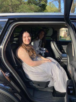 Another happy prom in our black Lincoln Aviator SUV