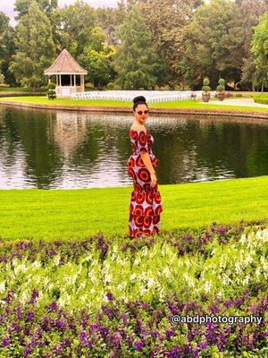 Picture take in Oceanside California. Dress made by Dress Afrika.