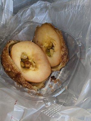 Inside of the apple dumpling