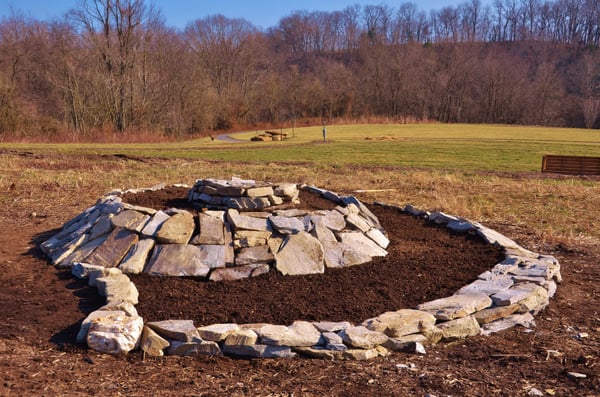 Large garden spiral at Catoctin Creek Nature Center