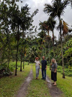 Walking the grounds with owner Eve Hogan