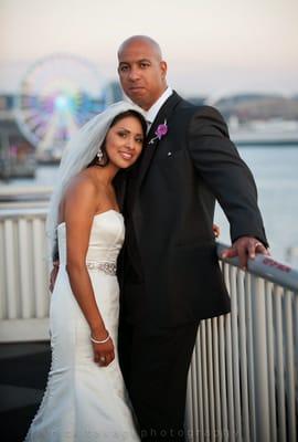 Great spot on the roof for portraits of the newlyweds!