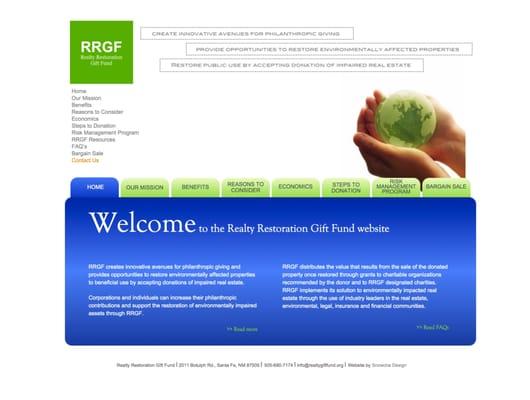 Web design and logo design for Realty Gift Fund http://realtygiftfund.org