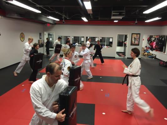 Our adult classes build you physical fitness while building your self-defense skills.