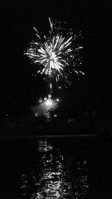 Watching the 4th of July fireworks on the lake 7/1/17.