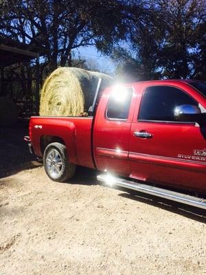 Keith loaded my to and bale like a pro! Great quality hay, too