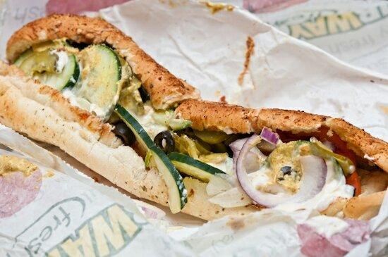 I like subway, but sometimes they wrap subs badly, it's a real mess