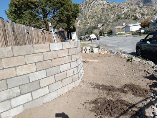 Cinder Block Fence