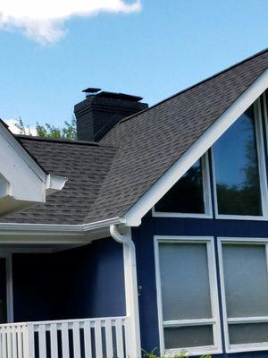 Painted Chimney, House and Trim