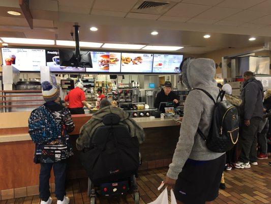 These are all the people from the drive thru who had to walk in to correct their orders today.