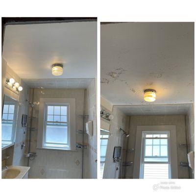 Ceiling repair in paint